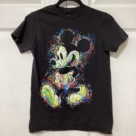 Disney Mickey Graffiti Color T-Shirt Boys S - Picture 1 of 4